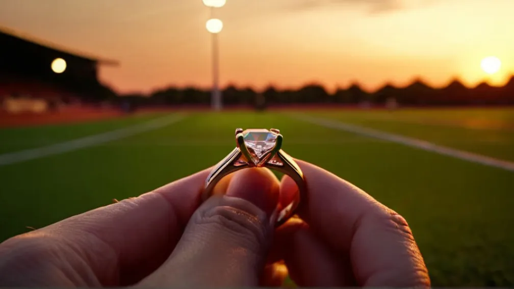 Campioana Mondială Anna Hall și starul NFL Darius Slayton s-au logodit pe pista unde s-au cunoscut