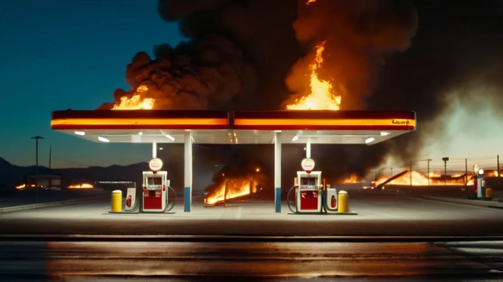 Dezastru la o benzinărie din Brazilia: O brichetă aruncată a provocat un incendiu masiv