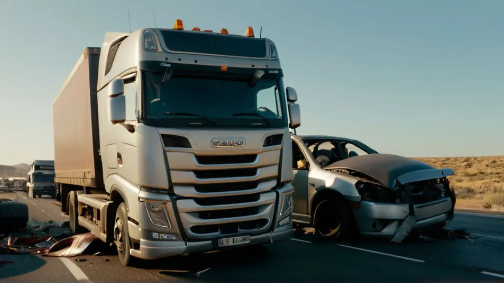 Accident Grav: Camionul Strivește o Mașină Mică în Plină Viteză