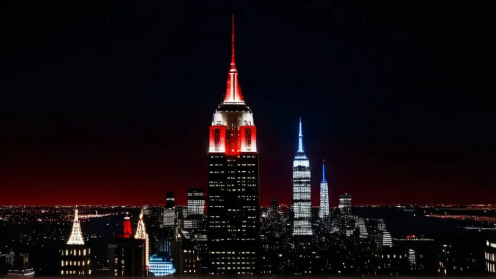 Robert Lewandowski a luminat Empire State Building în culorile Poloniei