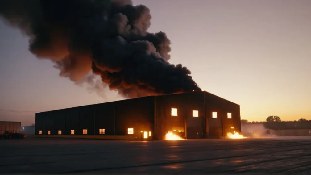 Incendiu Major la un Depozit de Bărci în Rheinsberg: Nor de Fum deasupra Orașului