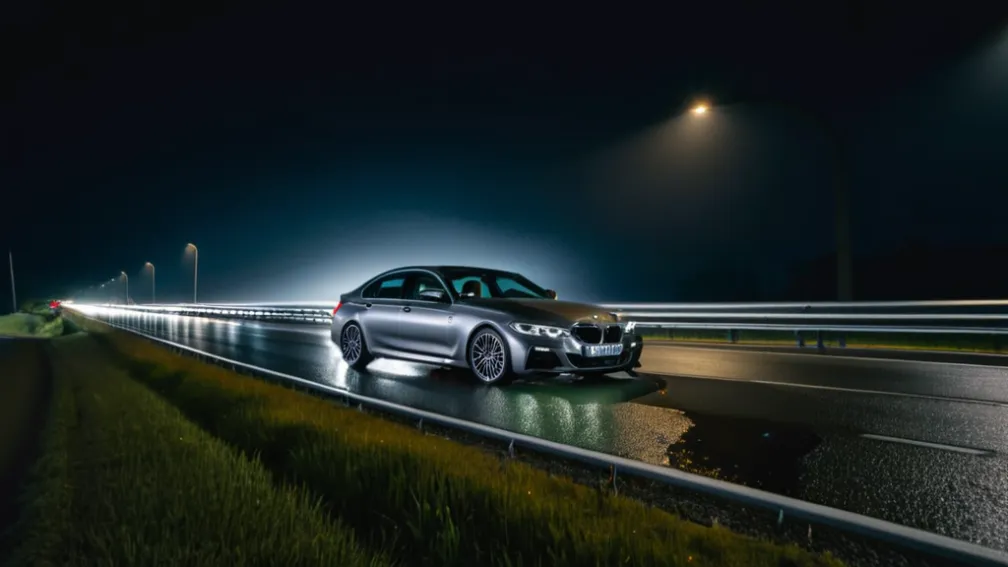 Hoții de mașini au fugit după ce au avariat un BMW furat pe autostrada A5