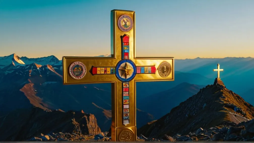 Vârful Zugspitze: Crucea emblematică, demontată pentru restaurare din cauza autocolantelor turistice