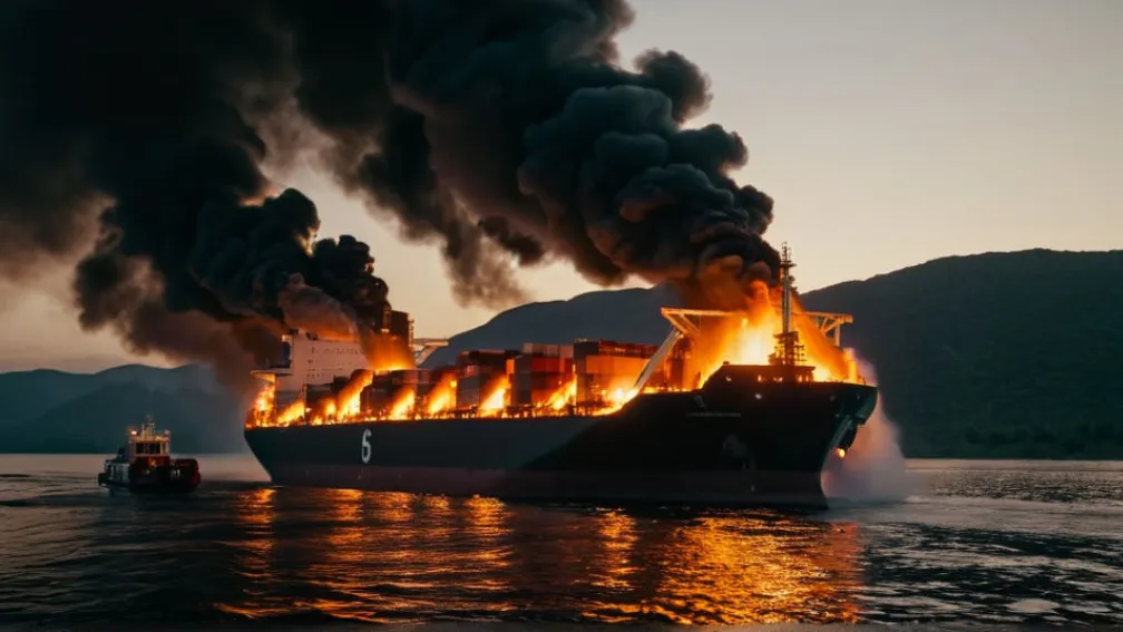 Atac în regiunea Odesa: Un petrolier în flăcări amenință cu explozia la Izmail