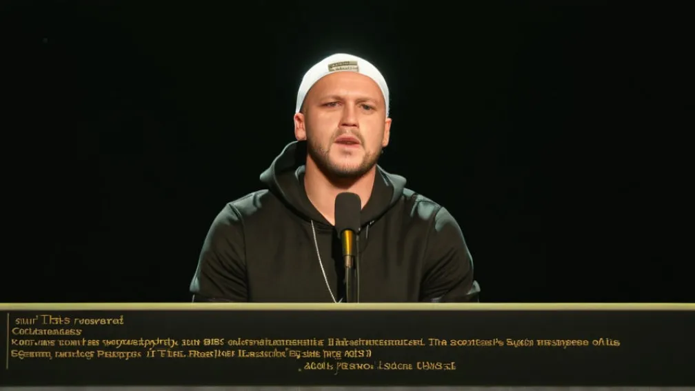 Rapperul german Haftbefehl a susținut un concert de 18 minute cu fața acoperită