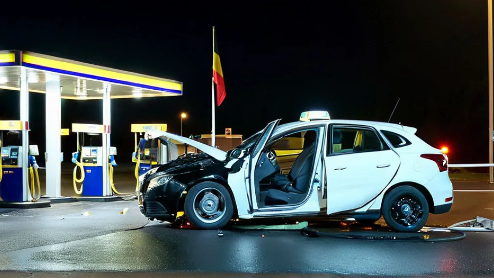 Un microbuz a distrus o pompă de benzină în Kehl, Germania