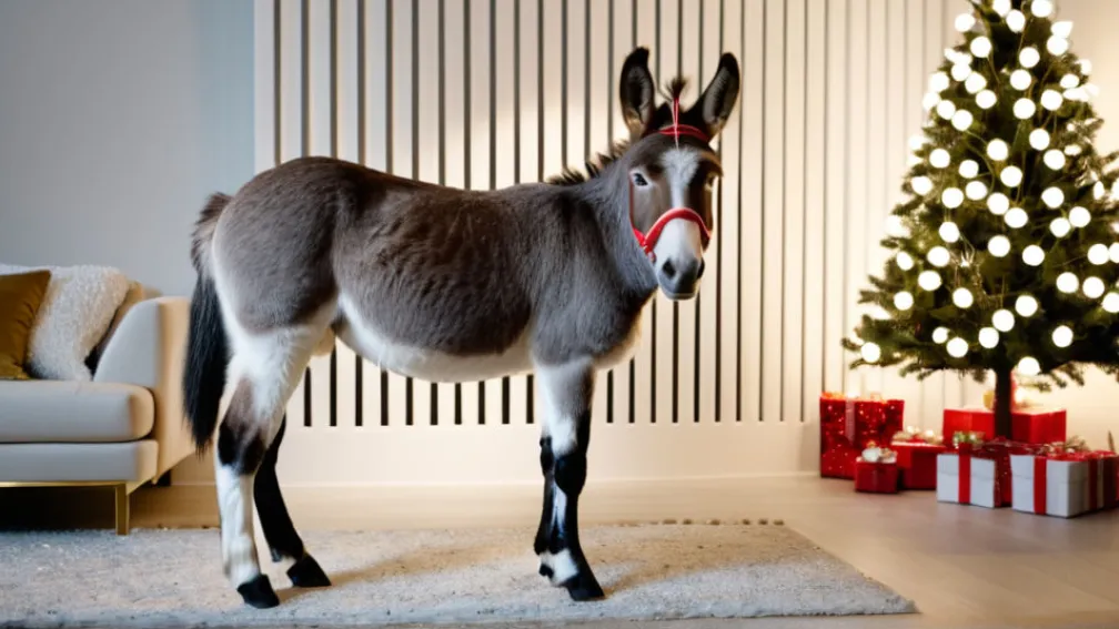 Leyla Heiter, inspirată de Schwarzenegger, își dorește un mini-măgar de Crăciun