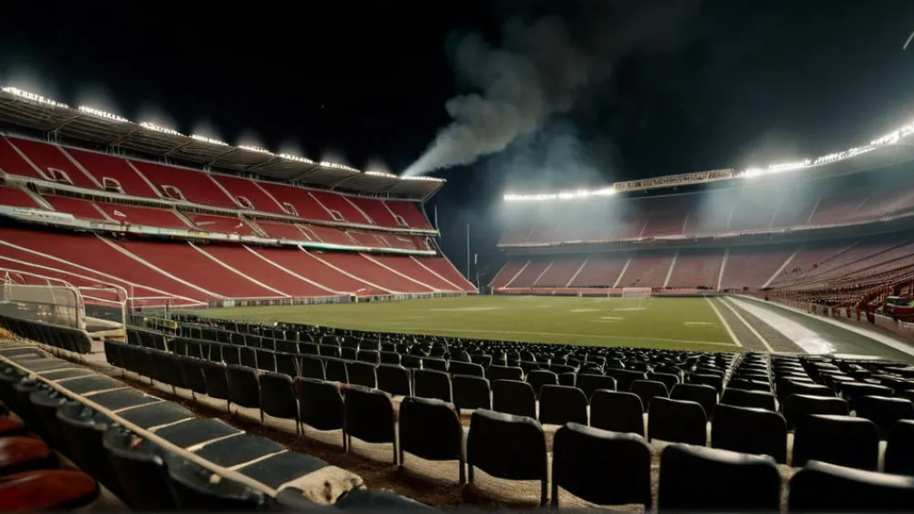 Tulburări violente la un meci de fotbal în NRW: Fanii au aruncat cu obiecte metalice și scaune