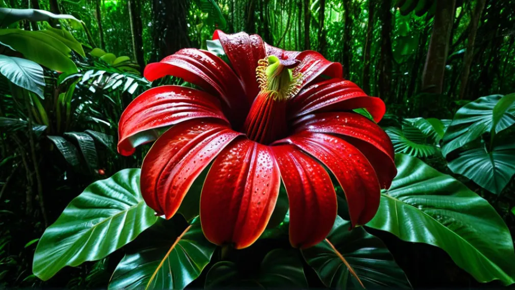 Senzație în junglă: Floarea-cadavru, redescoperită în Sumatra după un deceniu