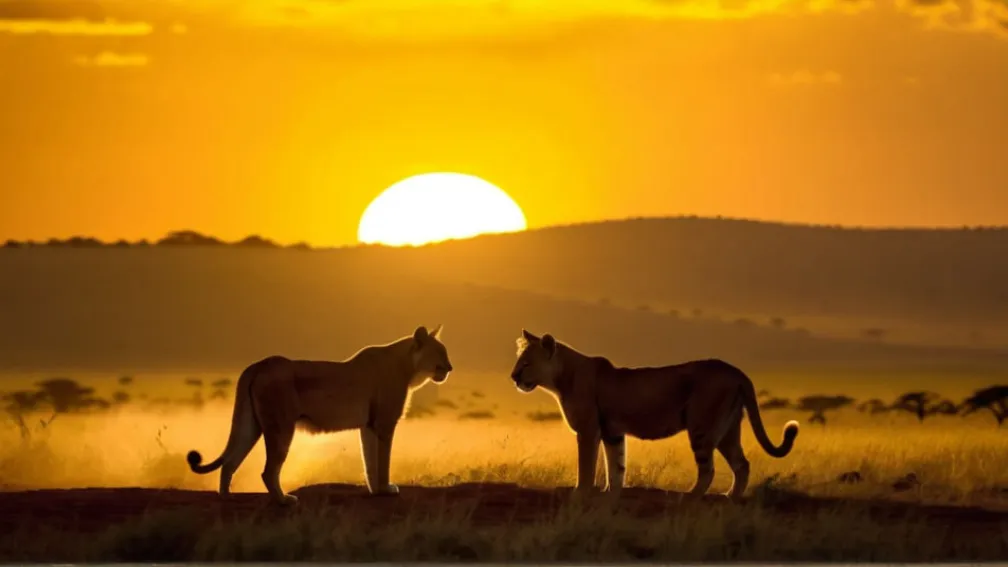 Lupta pentru Savană: Doi Lei se Duelează pentru Teritoriu și o Femelă în Kenya