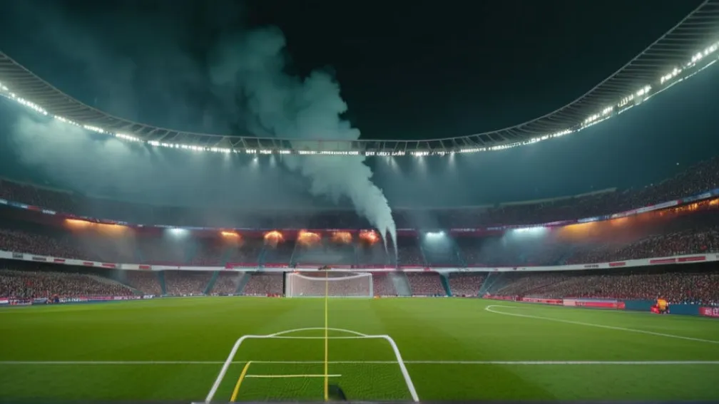 Meci întrerupt peste 20 de minute din cauza haosului de fum: Portarul lui Nürnberg, iritat de protestul fanilor