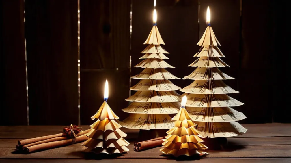 Braduți muzicali: Creați decorațiuni festive din partituri