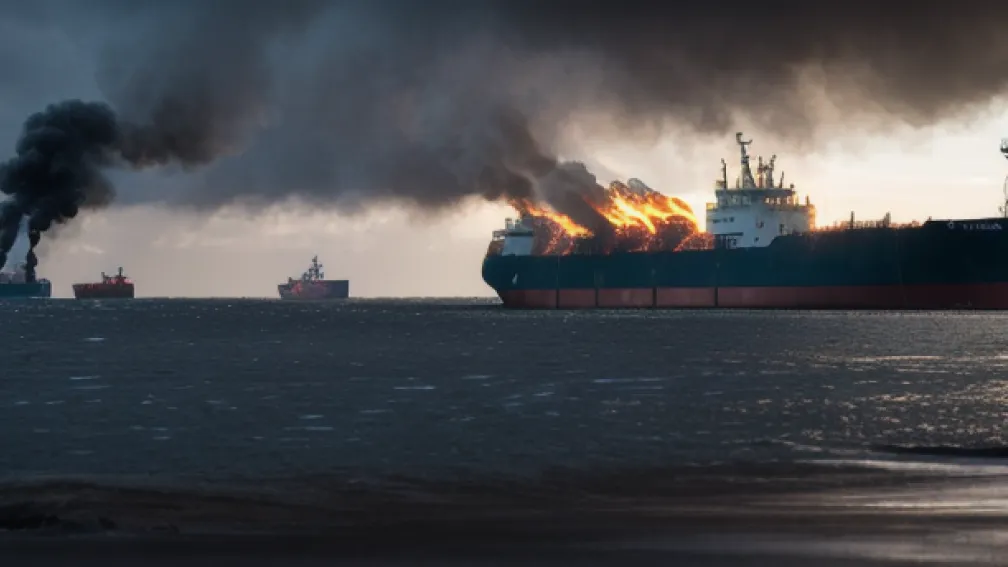 Petrolier în Flăcări După Coliziune cu un Cargou în Marea Nordului: Operațiune de Salvare în Desfășurare