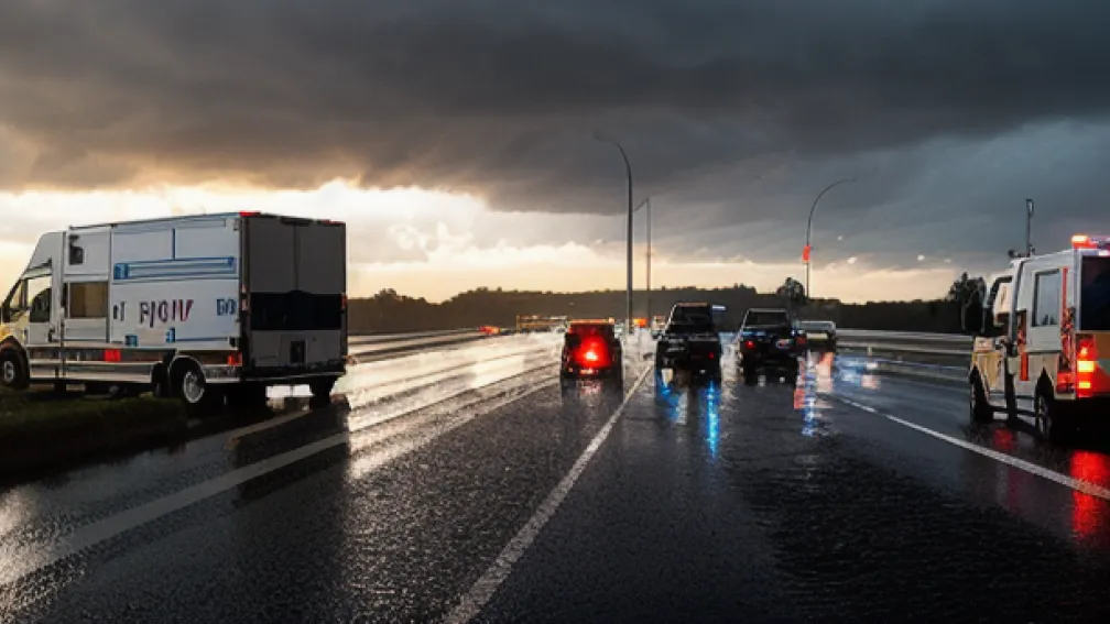Accident grav pe A9: Carambol cu șapte răniți și elicoptere de salvare