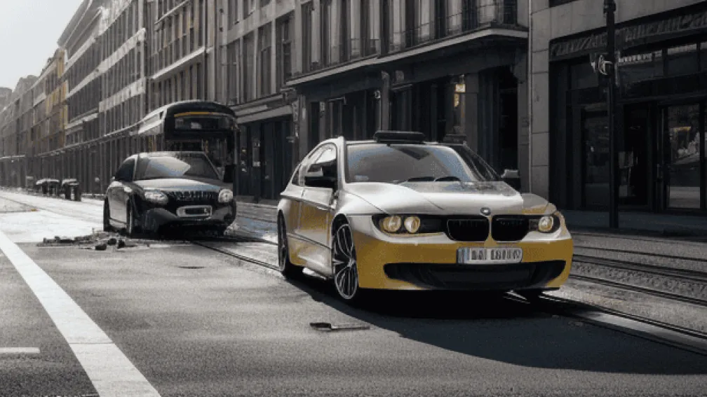 Accident la Mannheim: BMW se izbește de tramvai – Pagube semnificative, dar fără victime