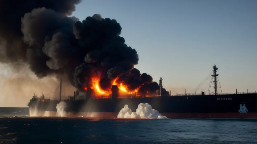 Incendiu puternic pe petrolier în Marea Nordului: Nave specializate se îndreaptă spre locul accidentului