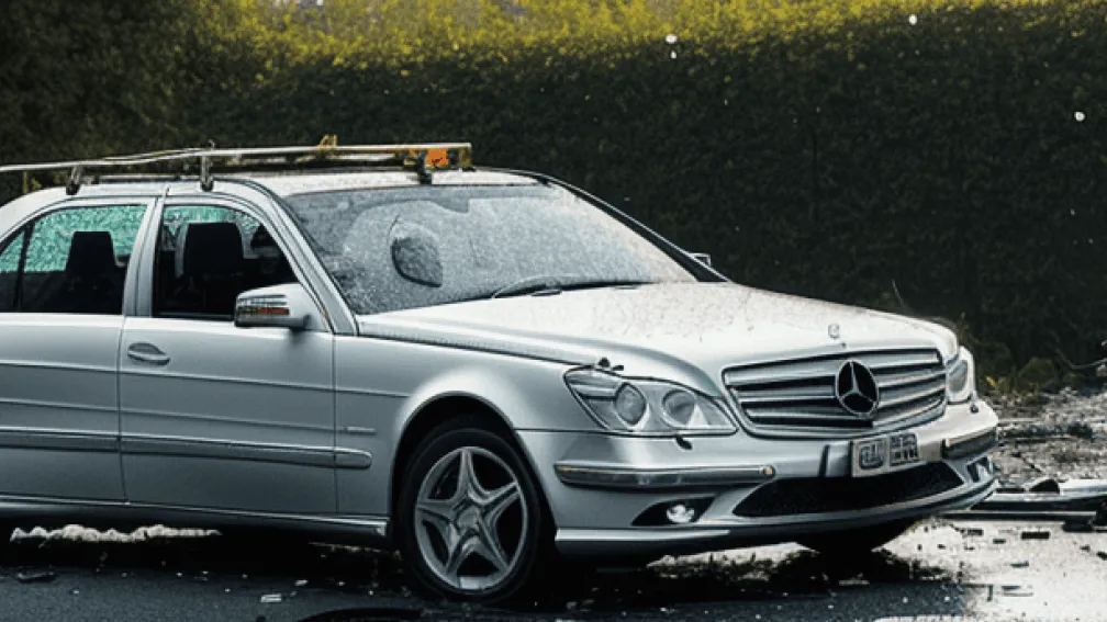 Accident grav în Herford: Un șofer de 86 de ani, lovit de propria mașină Mercedes