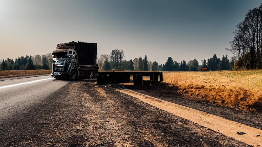 Camion în flăcări pe A7! Trafic blocat lângă Hamburg
