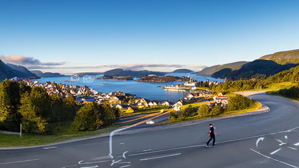 Record Mondial! Norvegian desenează un penis de 120 km alergând