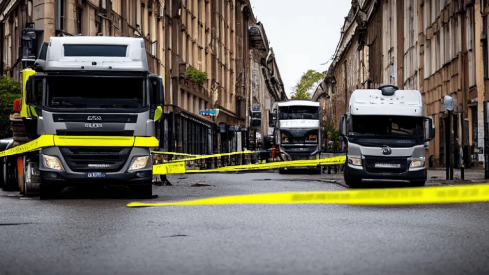Accident în Hamburg: Pieton grav rănit de camion