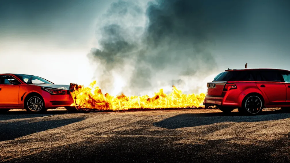 Incendiu auto pe A46 Wuppertal: Intervenție rapidă a pompierilor