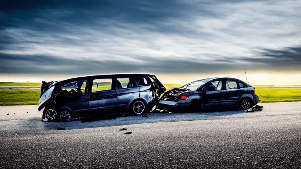Accident spectaculos la Hünfeld: Seat răsturnat