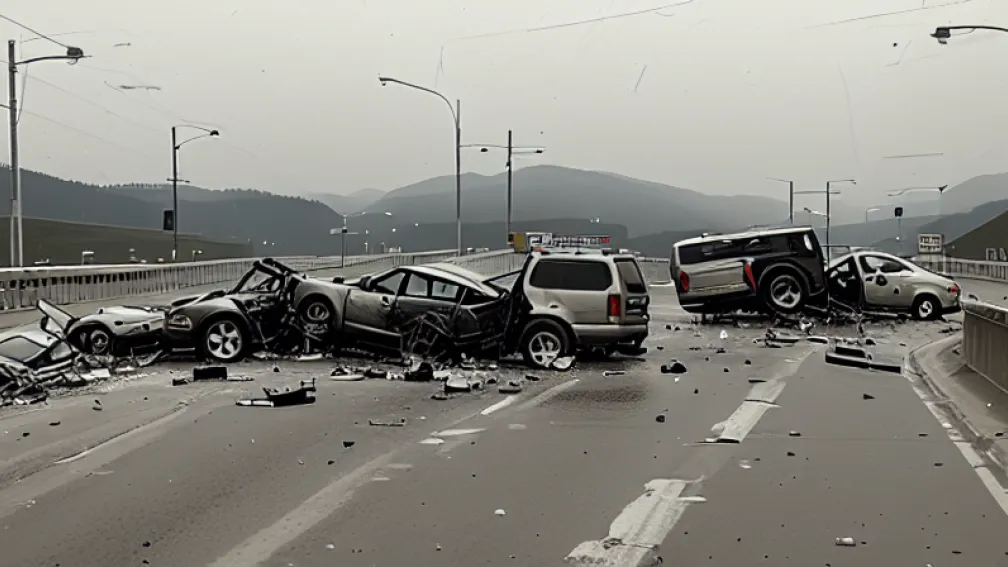 Patru morți în Austria: Microbuz izbit de camion pe A2