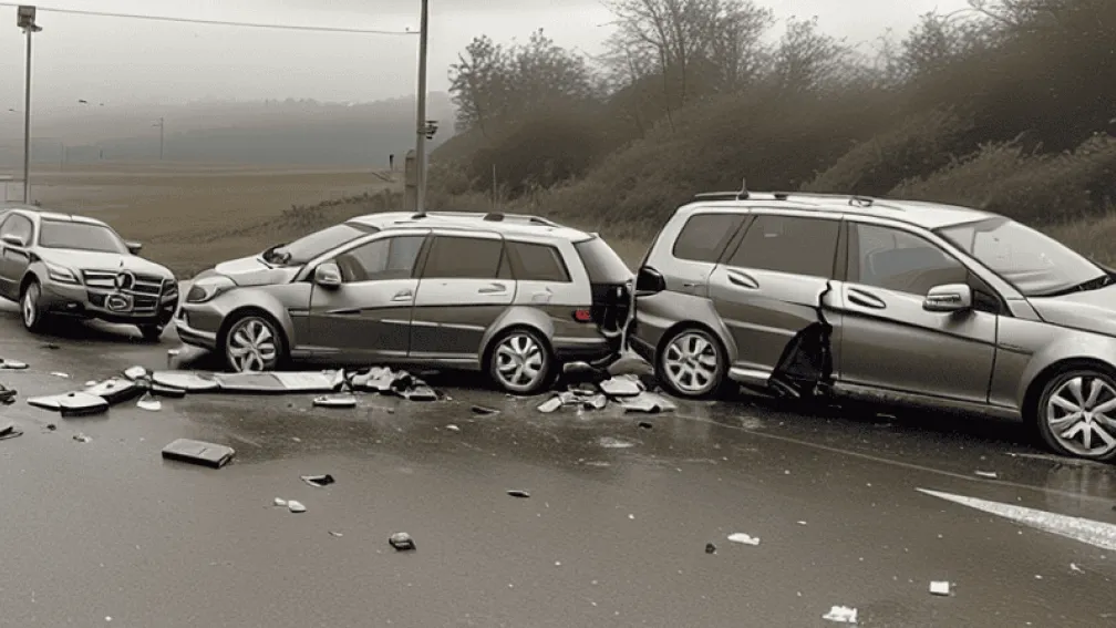 Coliziune L265 Ulm: Mercedes vs VW