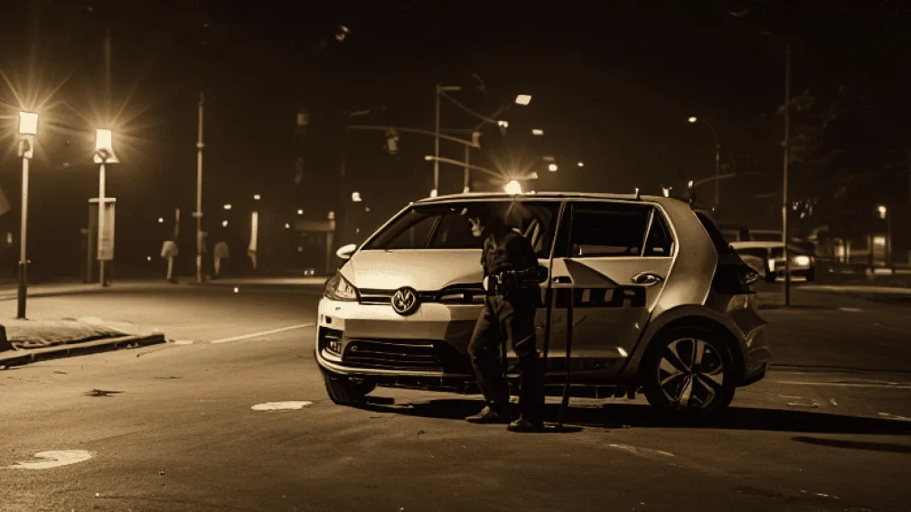 Kaiserslautern: VW Golf răvășit, talon furat