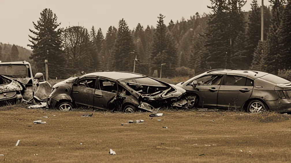 Accident Vlotho: Mașină căzută în râpă, 4 răniți