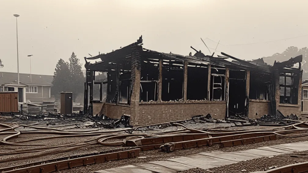Incendiu Klein Bünzow: Foișor distrus, pagube mari