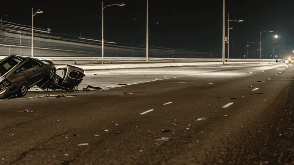 Accident A61: Tânără rănită, mașină răsturnată