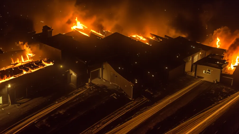 Incendiu devastator la Ahlen: Fabrică de găleți distrusă