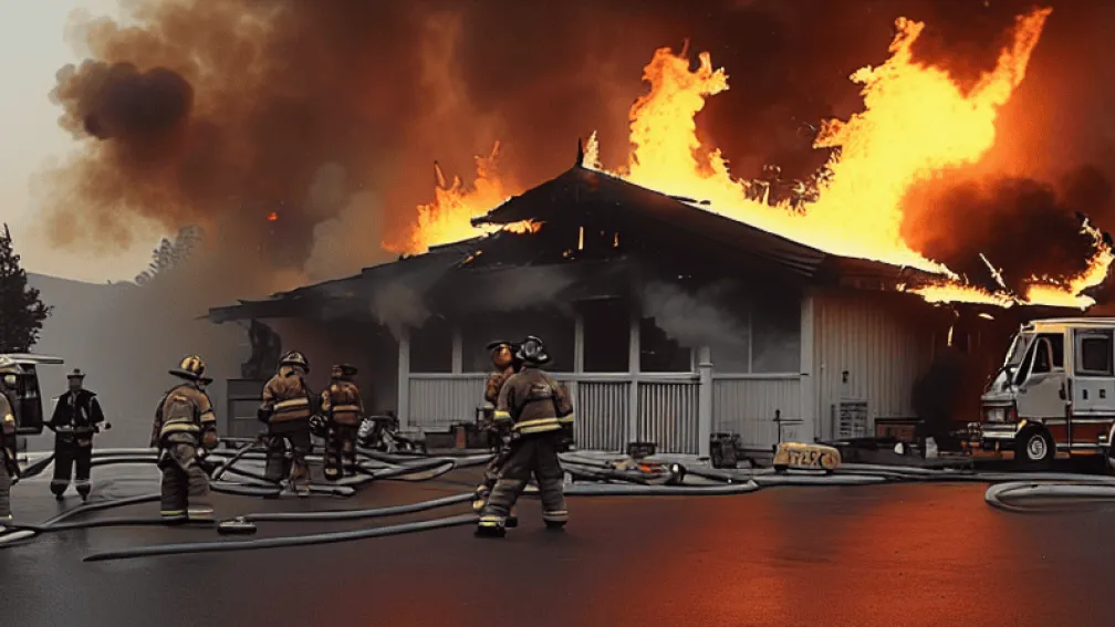 Incendiu puternic la Stavenhagen: Casă distrusă