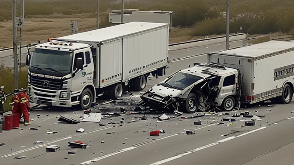 Accident grav pe A44: Șofer de camion decedat