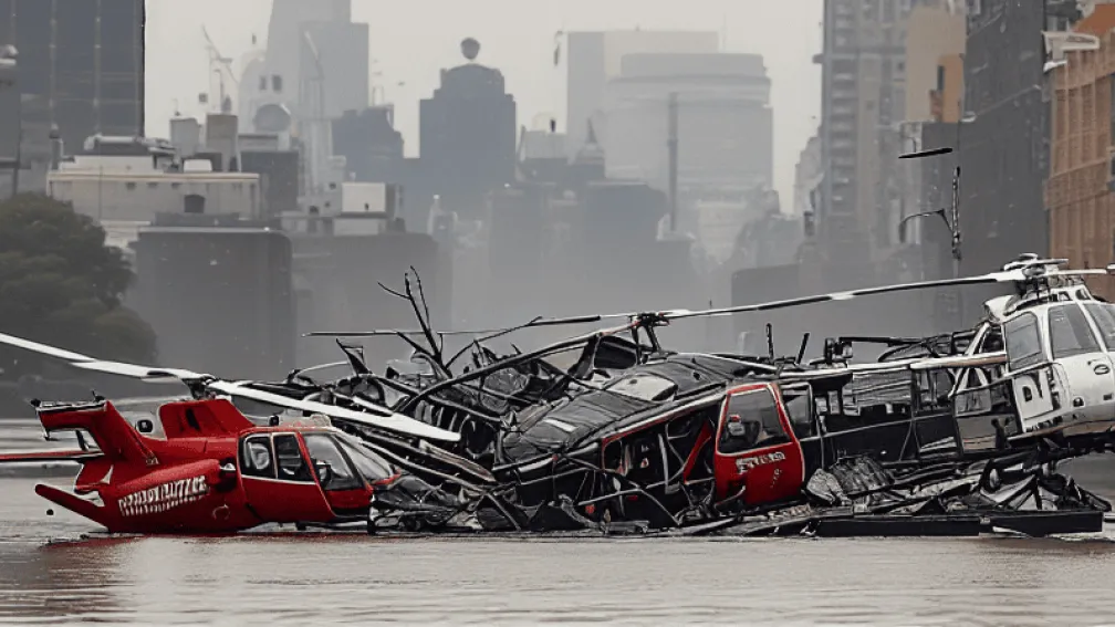 Elicopter se prăbușește în râul Hudson, Manhattan
