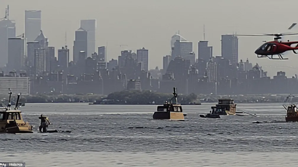 Accident Heli-Unglück în New York: Pală de rotor cade spectaculos