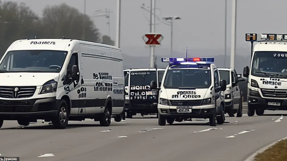 Control la frontieră în Saarland - Poliția trage 11 focuri asupra unei furgonete