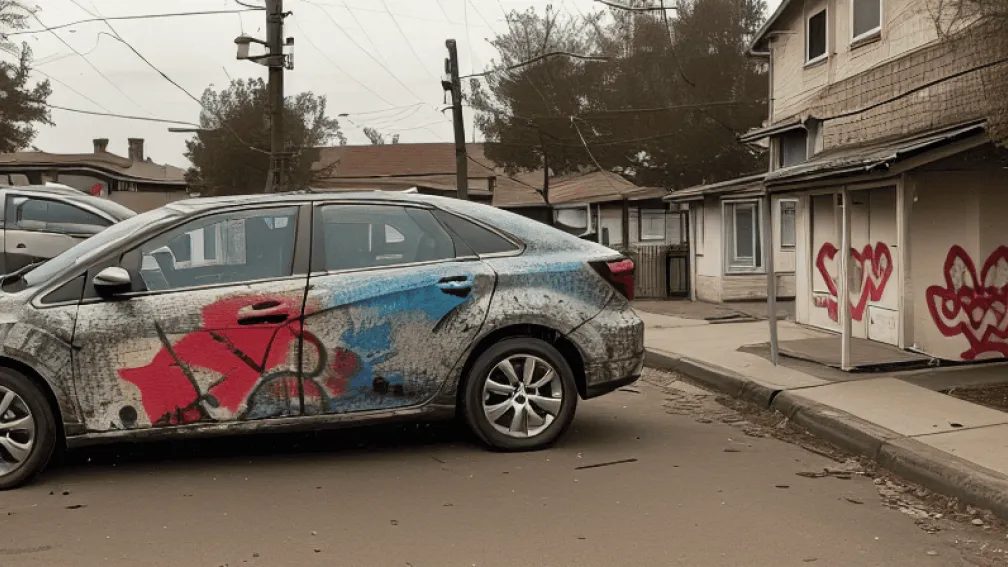 Ormesheim: Auto vandalizat cu vopsea