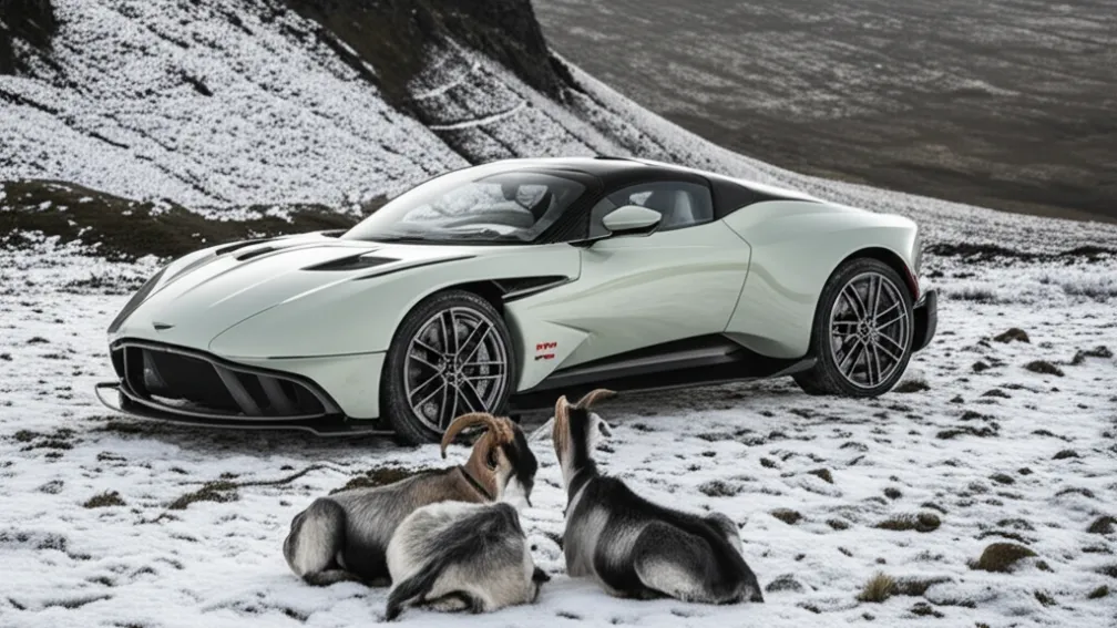 Aston Martin de 3 milioane €: Vedeta Instagram, cu capre într-un supercar!