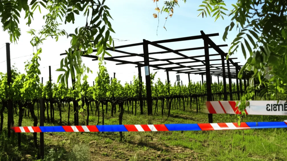 Vandalism în Nußdorf: Pergola de pe Weinweg, distrusă