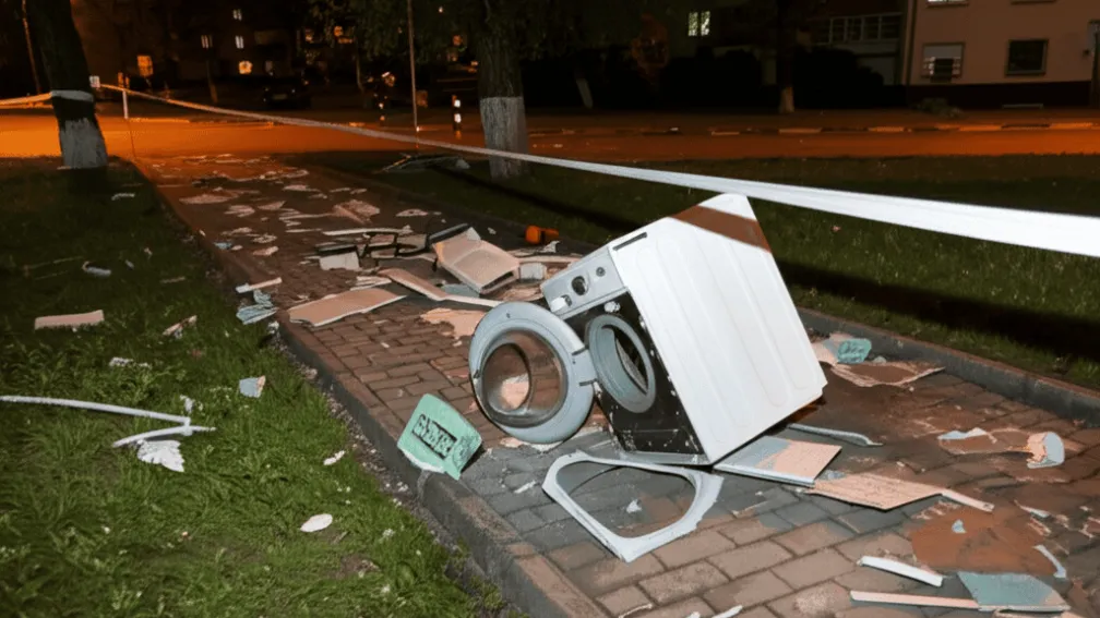 «Explozie Neobișnuită în Recklinghausen: Mașină de Spălat Aruncată în Aer»