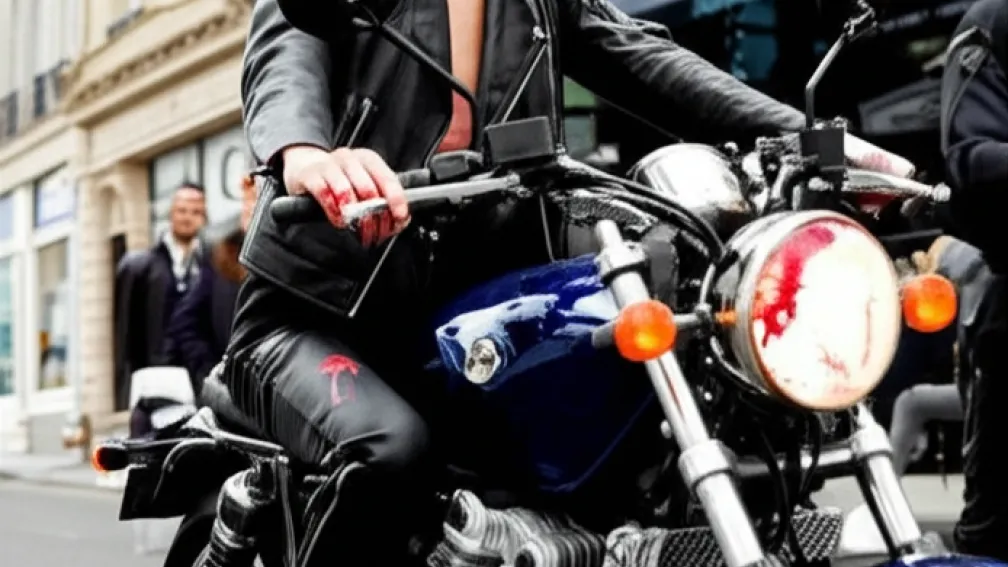 Bella Hadid: Cascadorie șocantă cu motocicleta în Paris