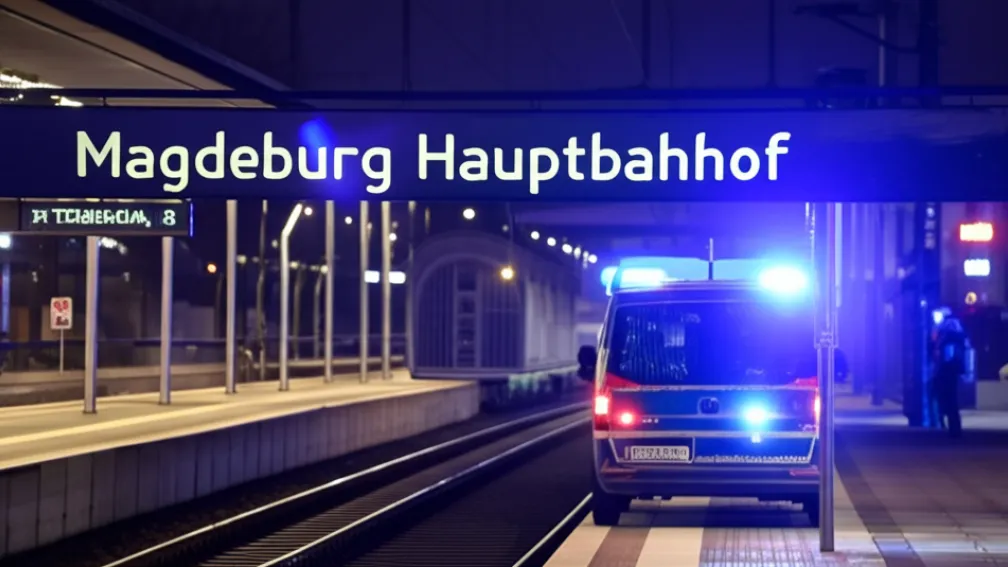 Incident șocant în Magdeburg: Femeie arestată pentru că a mușcat un polițist în tren