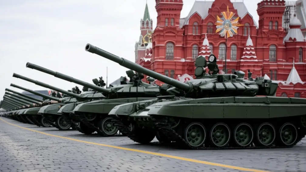 Pregătiri pentru aniversare - Tancuri noi pentru parada lui Putin