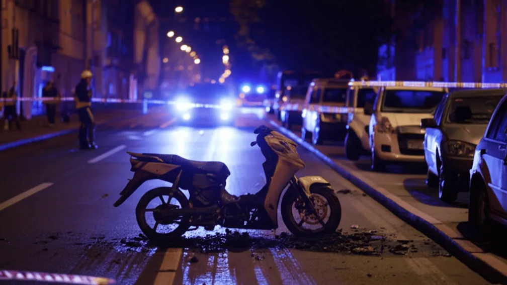 Incendiu Motocicletă în Berlin Tempelhof