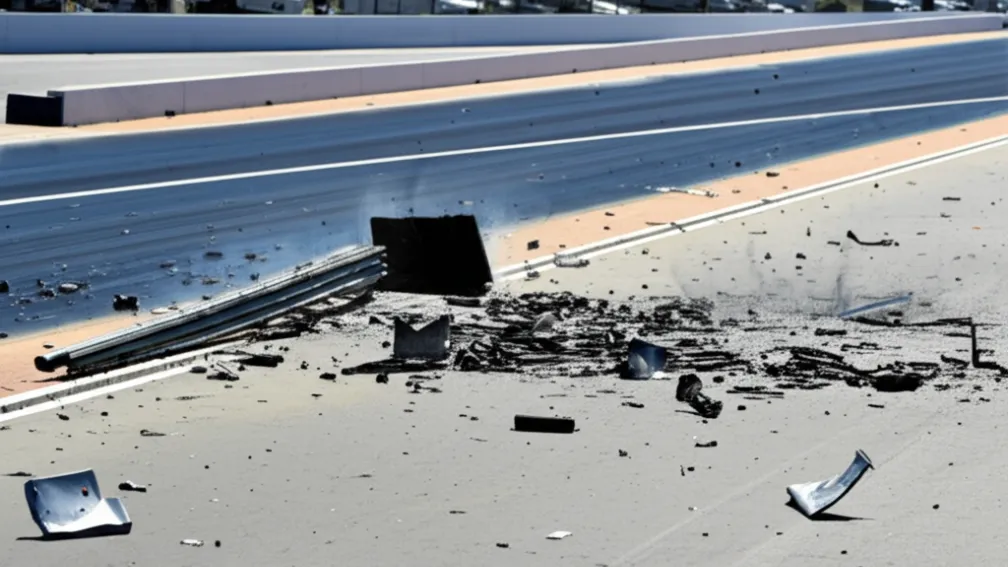 Accident spectaculos în direct: Mustang izbește zidul!
