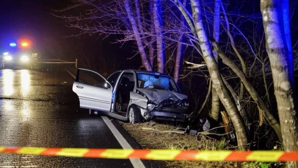 Accident Rutier Grav: Șofer Mercedes Mort După Impact cu Copac