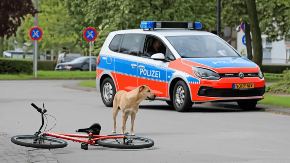 Nettetal: Câine scăpat de sub control provoacă căderea unui biciclist