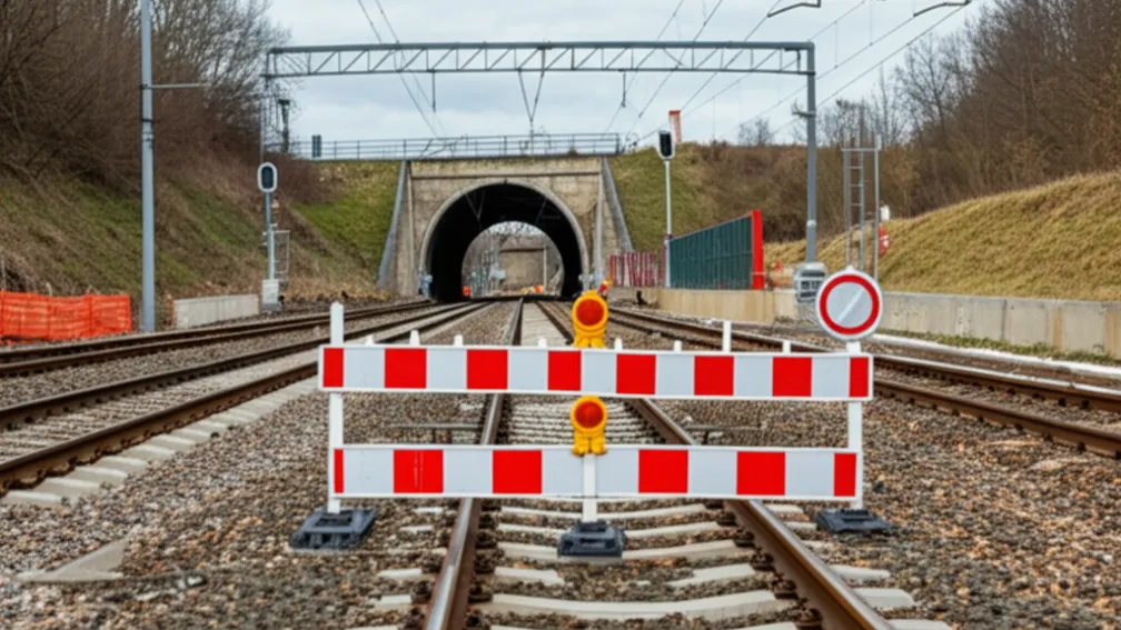 Șapte săptămâni - Calea ferată Mannheim-Stuttgart închisă